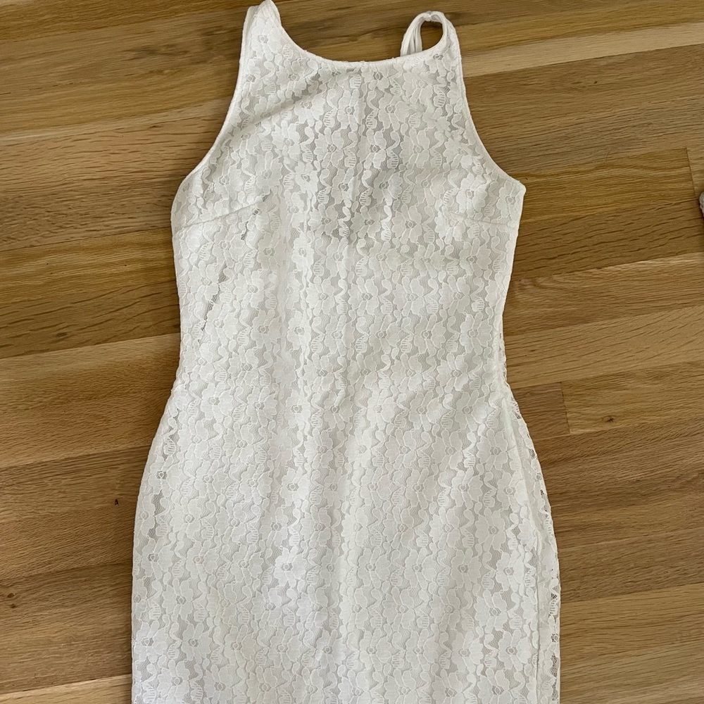Zara Scoopback Lace Dress